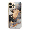 Coque souple transparente pour iPhone 13 PRO - Marbre noir & or