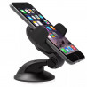 Support voiture universel rotatif 360 fixation ventouse - Noir