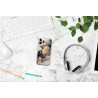 Coque souple transparente pour iPhone 13 PRO - Marbre noir & or