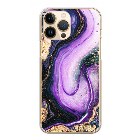 Coque souple transparente pour iPhone 13 PRO - Marbre parme
