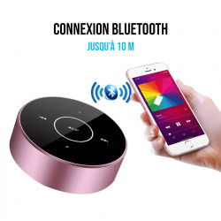 Haut - parleur Bluetooth sans fil avec ecran tactile - Rose