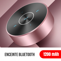 Haut - parleur Bluetooth sans fil avec ecran tactile - Rose