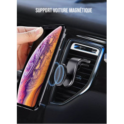 Support voiture magnetique rotatif 360 a pince fixation grille...