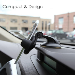Support voiture universel rotatif 360 fixation ventouse - Noir