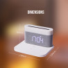 Station daccueil 3 en 1 avec horloge, lampe LED et chargeur sans...