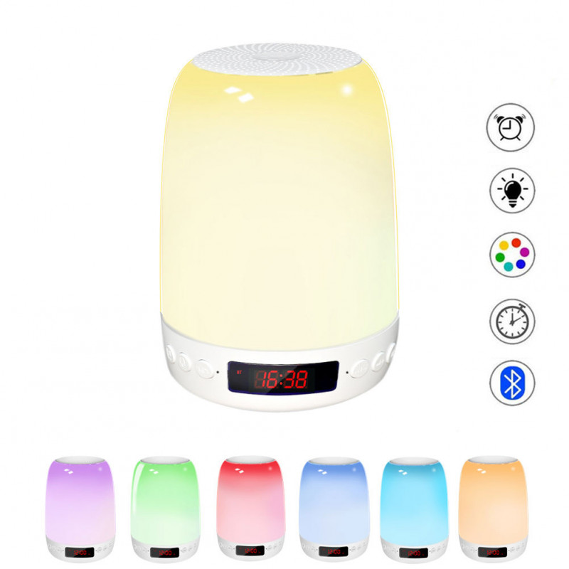 Haut - parleur Bluetooth 5.1 sans fil portatif avec horloge...