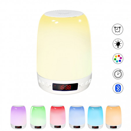 Haut - parleur Bluetooth 5.1 sans fil portatif avec horloge...