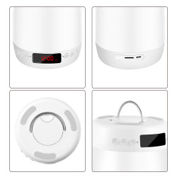 Haut - parleur Bluetooth 5.1 sans fil portatif avec horloge...