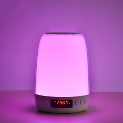 Haut - parleur Bluetooth 5.1 sans fil portatif avec horloge...