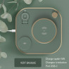 Chargeur sans fil rapide 3 en avec 1 lampe 15W pour...