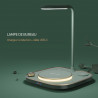 Chargeur sans fil rapide 3 en avec 1 lampe 15W pour...