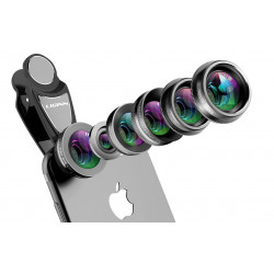 Kit de teleobjectif 6 en 1 avec clip universel pour iPhone et...