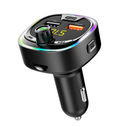 Chargeur allume - cigare rapide BT 5.0 double USB 18W avec...