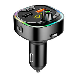 Chargeur allume - cigare rapide BT 5.0 double USB 18W avec...