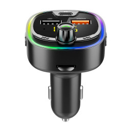 Chargeur allume - cigare rapide BT 5.0 double USB 18W avec...