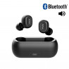 Ecouteurs stereo Bluetooth V5.0 intra auriculaires avec micro - Noir