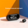 Ecouteurs stereo Bluetooth V5.0 intra auriculaires avec micro - Noir