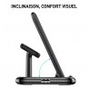 Station daccueil 4 en 1 avec chargeur sans fil rapide Qi 15W pour...