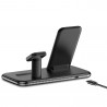 Station daccueil 4 en 1 avec chargeur sans fil rapide Qi 15W pour...