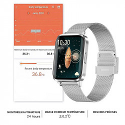 Montre connectee Bluetooth 5.0 etanche IP68 avec ecran tactile de...