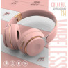 Casque stereo sans fil Bluetooth - Rose