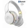 Casque stereo sans fil Bluetooth - Blanc