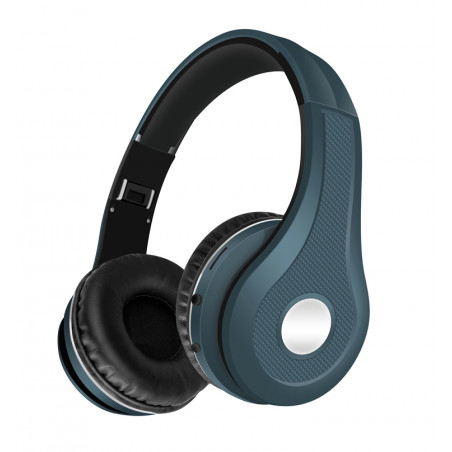 Casque audio Bluetooth avec microphone integre - Bleu petrole