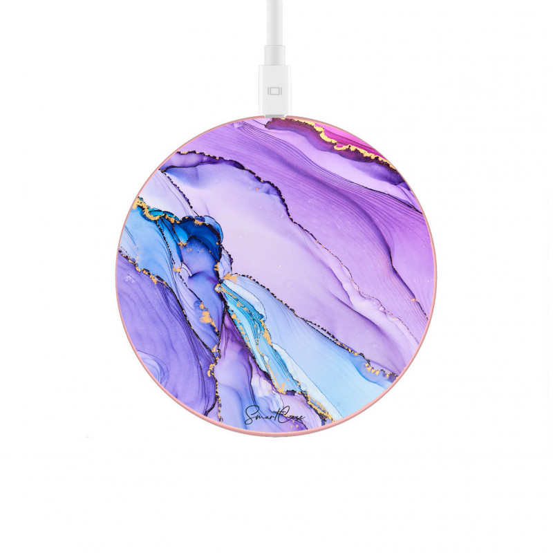 Chargeur a induction sans fil rose avec indicateur LED rose or ...