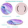 Chargeur a induction sans fil rose avec indicateur LED rose or ...