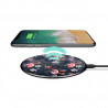 Chargeur a induction sans fil noir avec indicateur LED - Flamants...