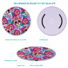 Chargeur a induction sans fil mauve avec indicateur LED - Skull &...