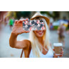 Coque souple transparente pour iPhone X/XS - Flamants rose & fleurs