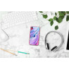 Coque souple transparente pour iPhone XR - Marbre mauve