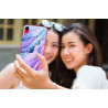 Coque souple transparente pour iPhone XR - Marbre mauve