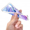 Coque souple transparente pour iPhone XR - Marbre mauve