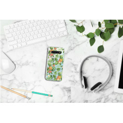 Coque souple transparente pour Samsung Galaxy S10 - Ananas & fleurs