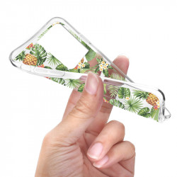 Coque souple transparente pour Samsung Galaxy S21 5G - Ananas & fleurs