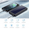 Power bank solaire portable avec charge rapide et haute capacite...