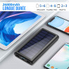 Power bank solaire portable avec charge rapide et haute capacite...