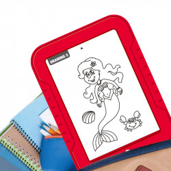 Tablette electronique magique fluorescente avec lumiere LED - Rouge