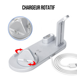 Station de charge 4 en 1 pour Apple Watch, Airpods et telephone...