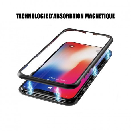 Coque intégrale magnétique pour iPhone XR - Noir