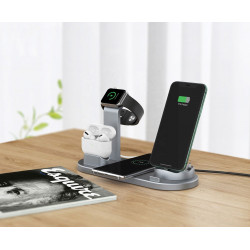 Station de charge 4 en 1 pour Apple Watch, Airpods et telephone...