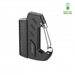 Power bank portable Power Bank 5 000 mAh avec mousqueton - Noir