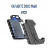 Power bank portable Power Bank 5 000 mAh avec mousqueton - Noir