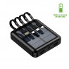 Mini power bank solaire 20 000 mAh avec cables integres Lightning...