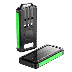 Power bank solaire portable 20 000 mAh avec prises integrees...