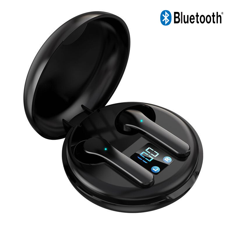 Ecouteurs Bluetooth V5.0 sans fil - Noir