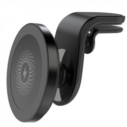 Support voiture avec charge magnetique rapide sans fil Qi 30W