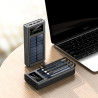 Power bank solaire portable solaire 30 000 mAh avec 3 cables...
